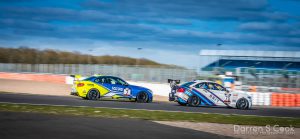 Racing on track at Silverstone, BRITCAR Silverstone Trophy, April 2021
